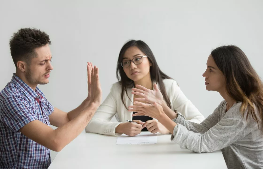 Image of couple arguing in family mediation Hartlepool